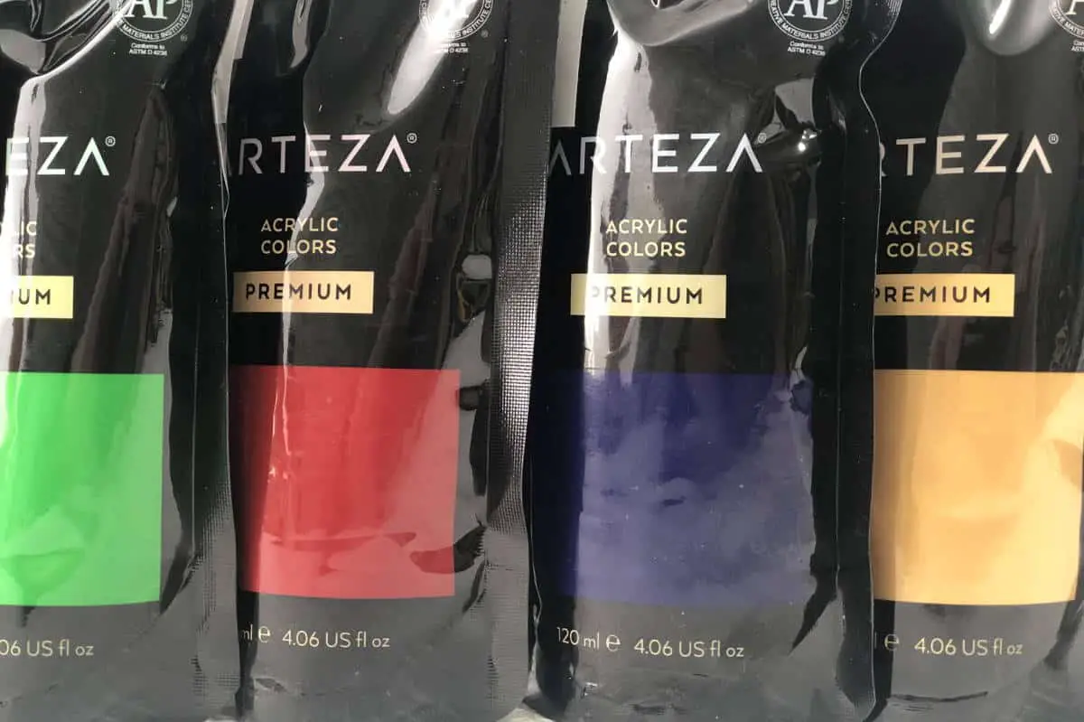Arteza Acrylic Paint Used for Pouring