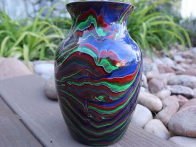 Acrylic Pour Vase Homemade Small