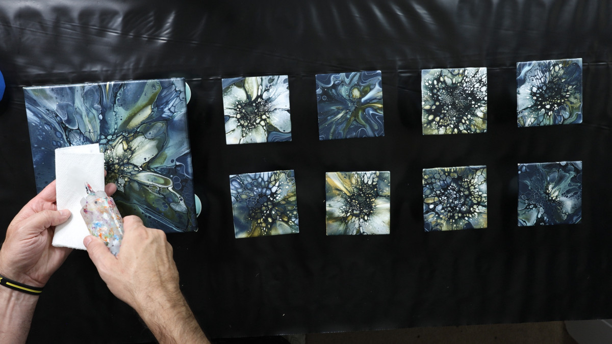 cleaning acrylic pour